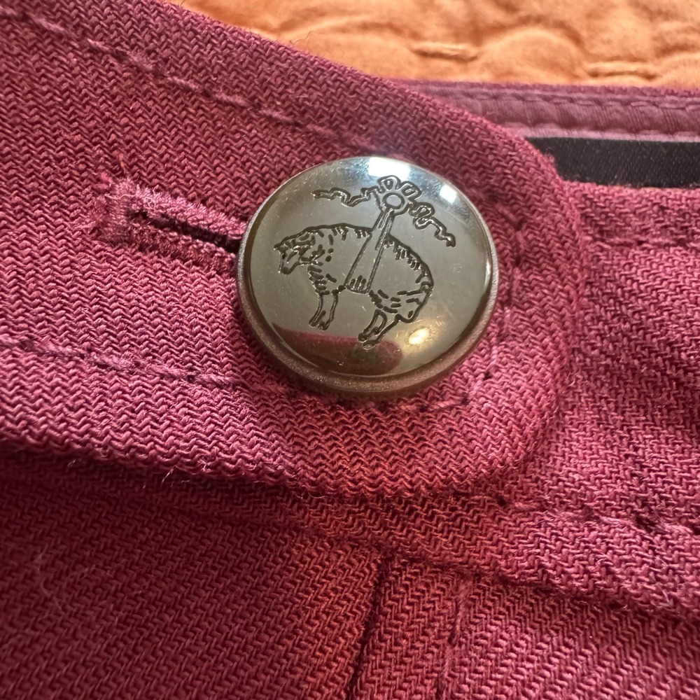 Brooks Brothers Womens Purple Wool Blend A-Line Mini Skirt with Logo Buttons - Picture 12 of 12